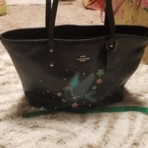 Coach black star tote